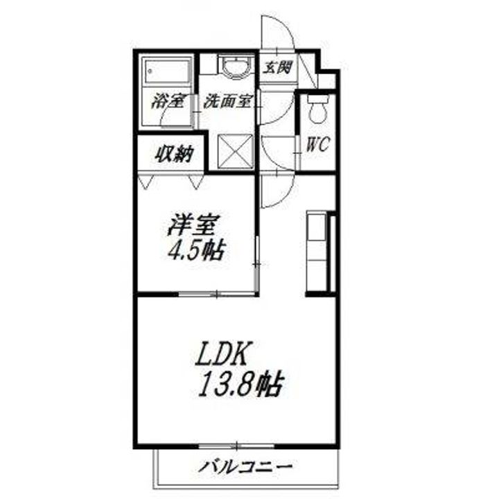 静岡県浜松市中央区寺脇町(マンション)の賃貸物件の間取り