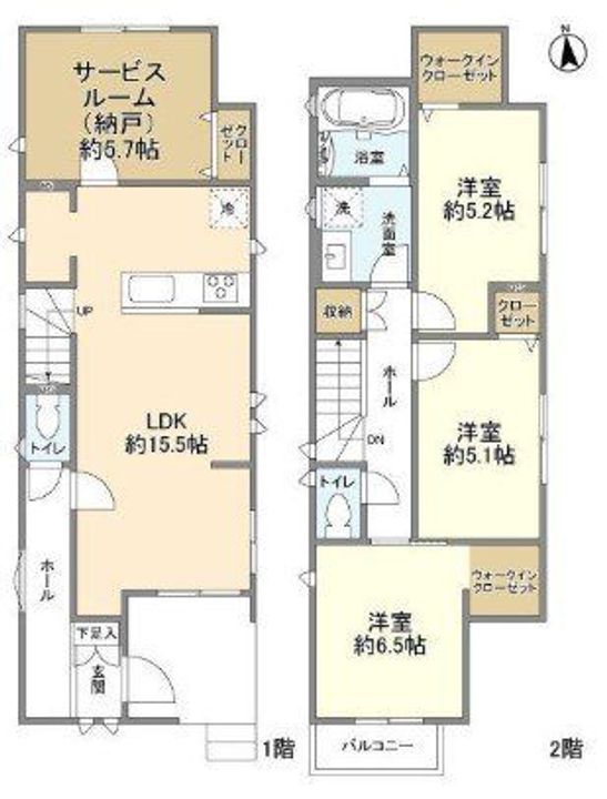東京都国分寺市新町1(一戸建)の賃貸物件の間取り