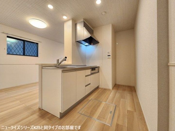 栃木県栃木市野中町(アパート)の賃貸物件のキッチン