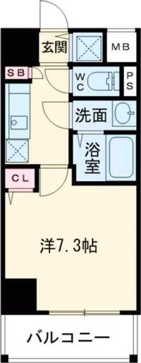 兵庫県神戸市兵庫区湊町1(マンション)の賃貸物件の間取り
