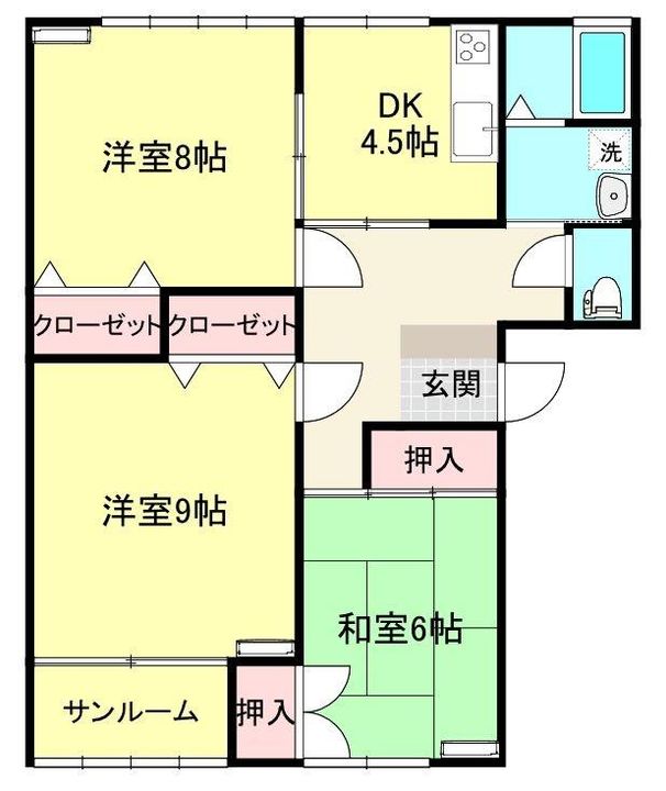 ハイツパリッシュの間取り