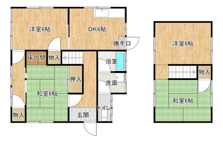 愛媛県新居浜市萩生(一戸建)の賃貸物件の間取り