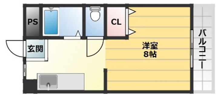 大阪府吹田市昭和町(マンション)の賃貸物件の間取り