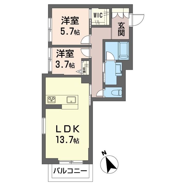 ザ グランド 自治医大の間取り