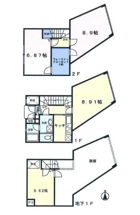 世田谷区若林2丁目戸建の間取り