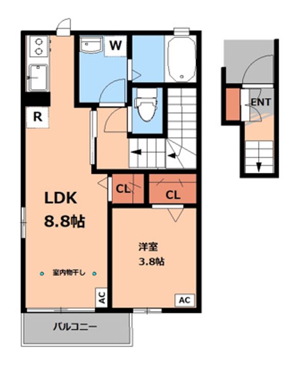 東京都小平市回田町(アパート)の賃貸物件の間取り