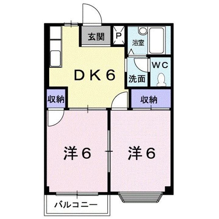 栃木県佐野市堀米町(アパート)の賃貸物件の間取り