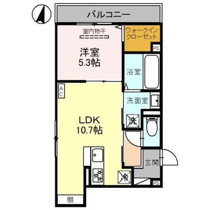 大阪府門真市柳町(アパート)の賃貸物件の間取り