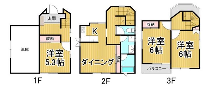 兵庫県宝塚市鶴の荘(一戸建)の賃貸物件の間取り