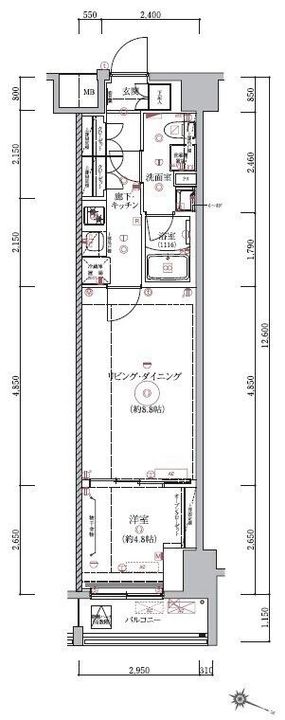 東京都板橋区清水町(マンション)の賃貸物件の間取り