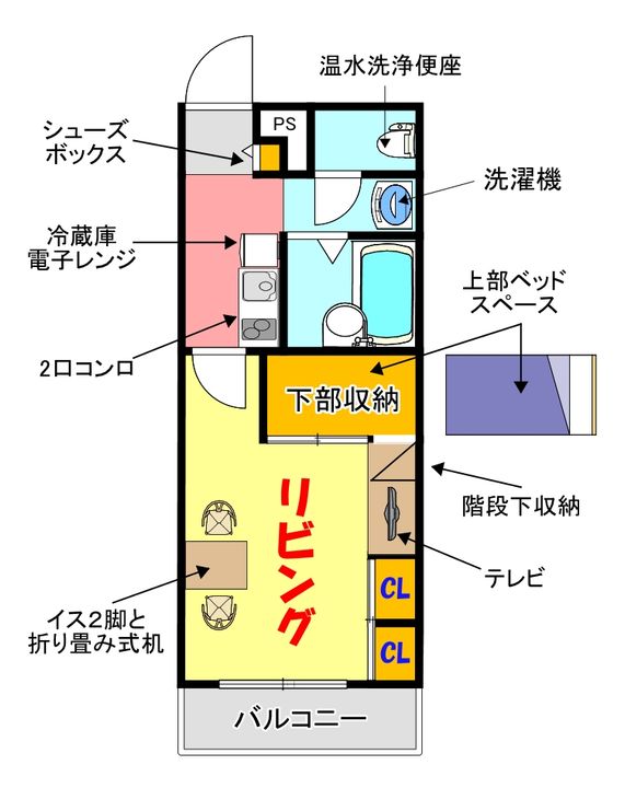 大阪府大阪市東住吉区今川4(マンション)の賃貸物件の間取り