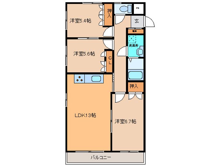 サルイオビヒロの間取り