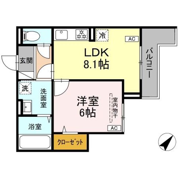 神奈川県横浜市港南区日野9(アパート)の賃貸物件の間取り