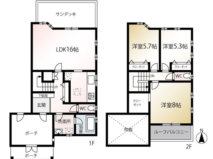 神奈川県横浜市青葉区あざみ野南4(一戸建)の賃貸物件の間取り