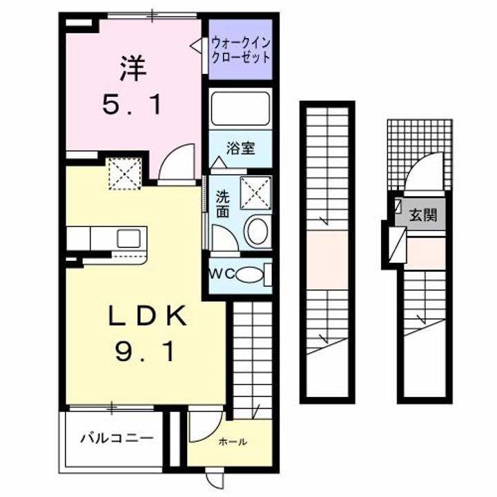 上安3丁目アパート(027642601)の間取り