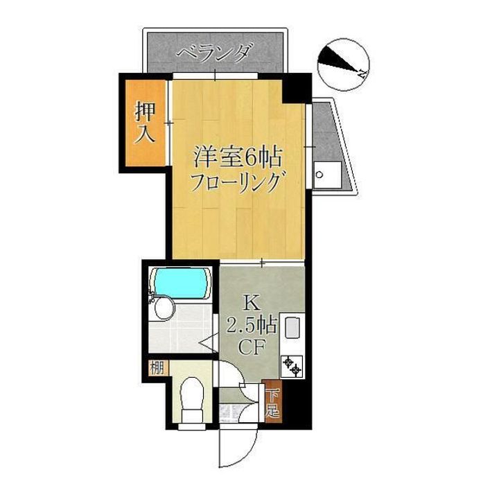 東京都北区王子本町2(マンション)の賃貸物件の間取り