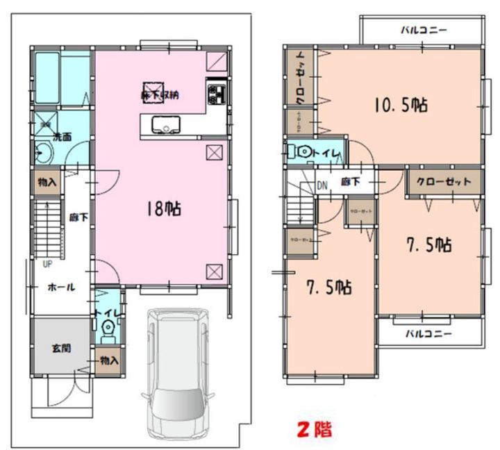 大阪府摂津市鳥飼下2(一戸建)の賃貸物件の間取り