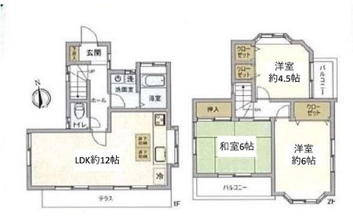 東京都昭島市中神町1(一戸建)の賃貸物件の間取り
