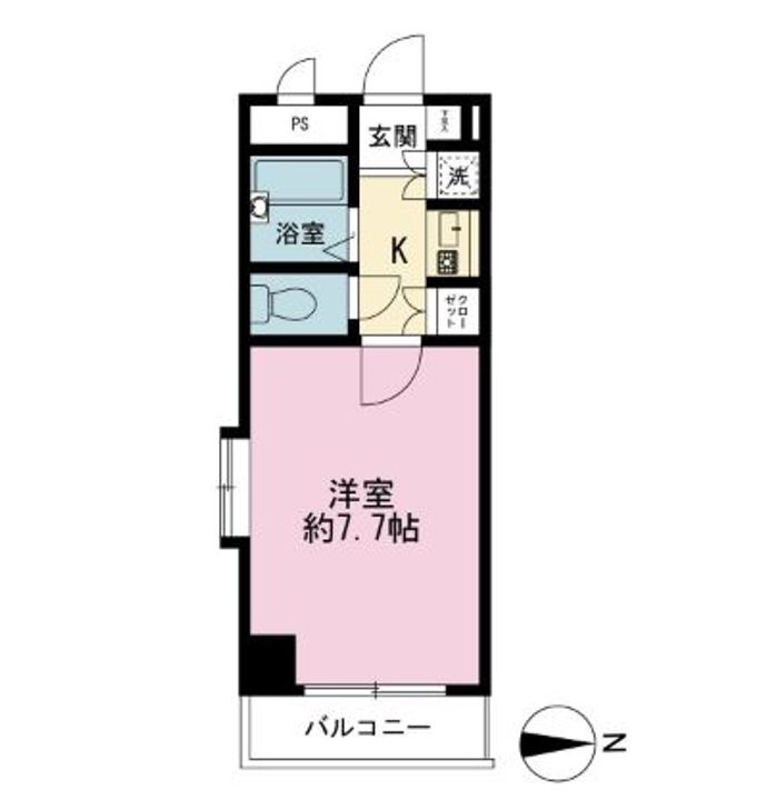 福岡県福岡市中央区赤坂3(マンション)の賃貸物件の間取り