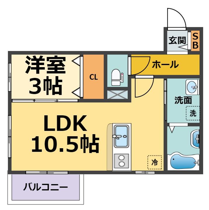アンバーキューブB棟の間取り