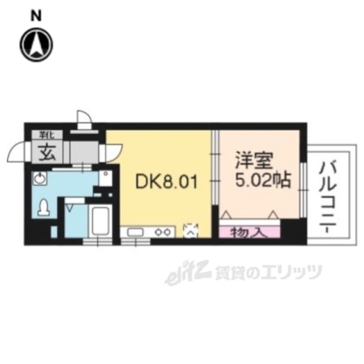 ORYZA三条西洞院の間取り