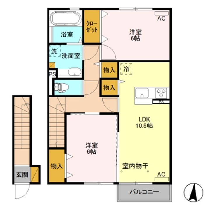 キャッツアイAの間取り