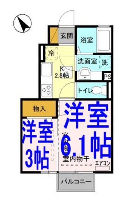 ヴェールクレールBの間取り