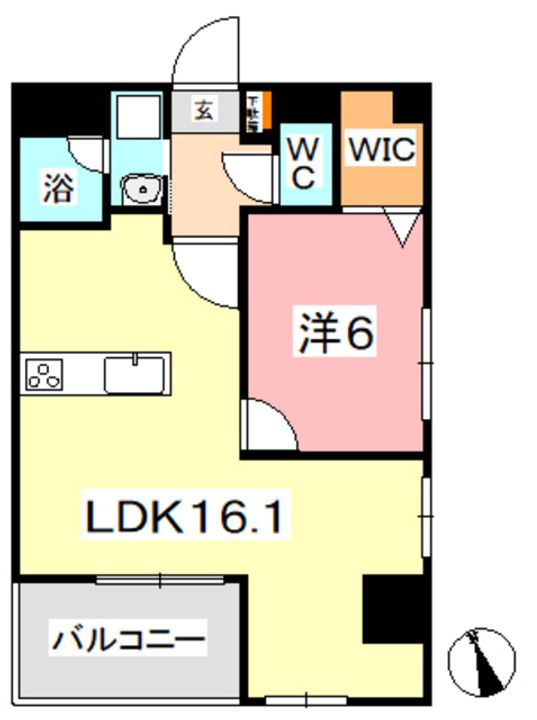 岡山県倉敷市老松町1(マンション)の賃貸物件の間取り