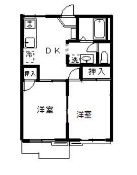 コーポアイリスA・B棟の間取り
