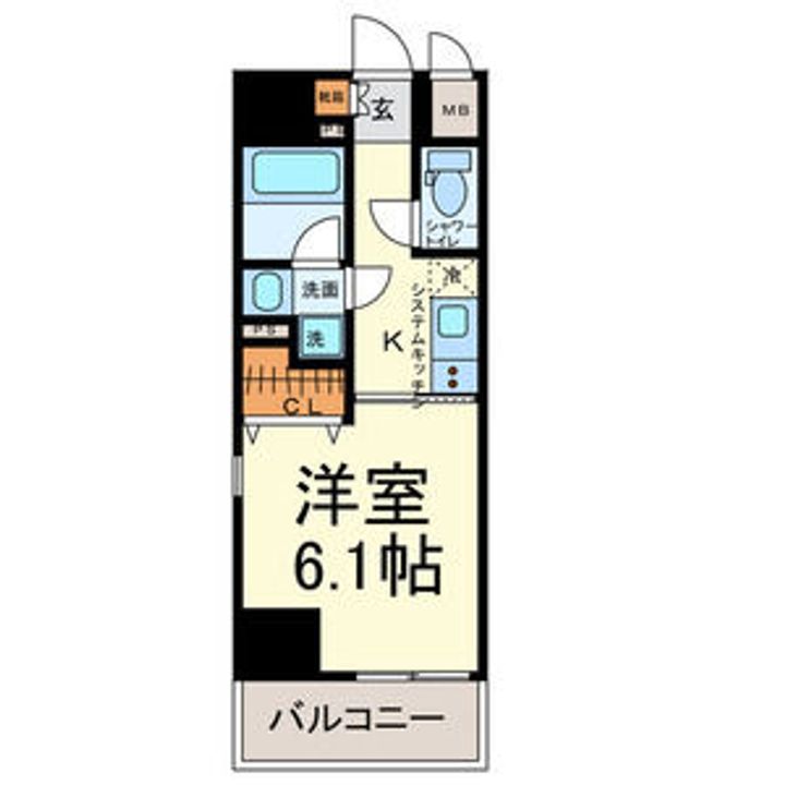 愛知県名古屋市北区志賀南通2(マンション)の賃貸物件の間取り