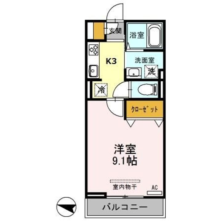 埼玉県さいたま市大宮区上小町(アパート)の賃貸物件の間取り