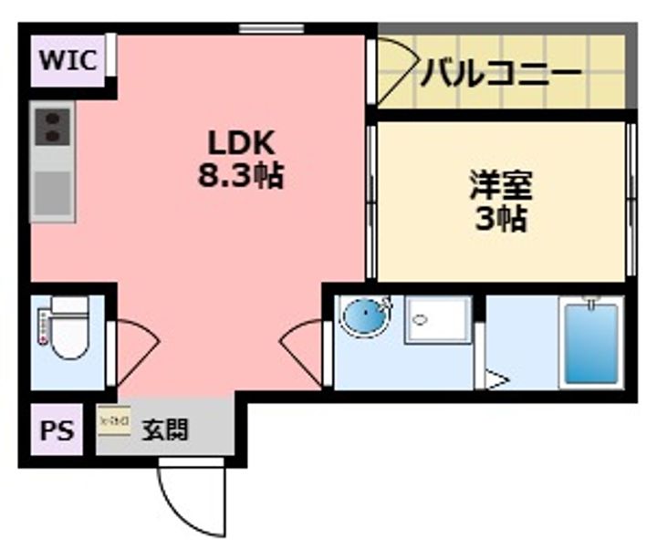 兵庫県西宮市上鳴尾町(アパート)の賃貸物件の間取り