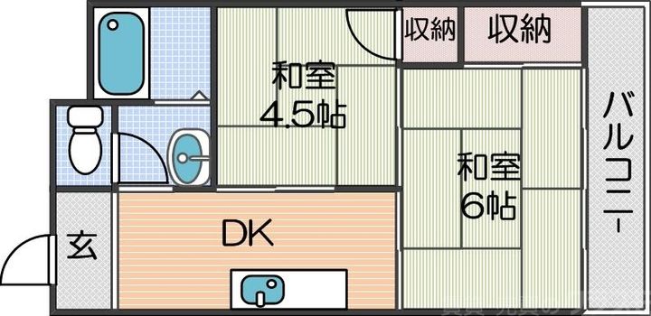 マンション南住吉の間取り