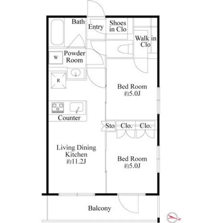 ラ・ミアカーサ東中野の間取り