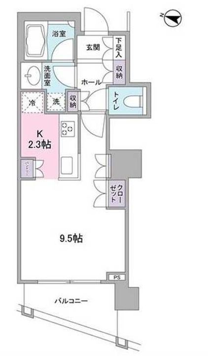東京都品川区大崎2(マンション)の賃貸物件の間取り