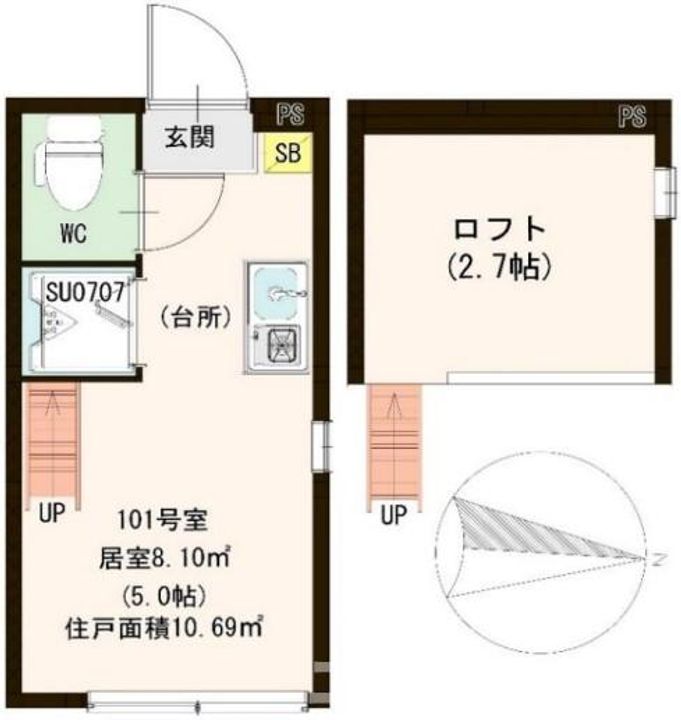 東京都豊島区長崎2(アパート)の賃貸物件の間取り