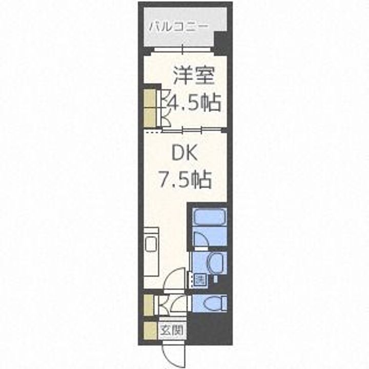 大阪府大阪市北区天満橋1丁目の賃貸マンションの間取り