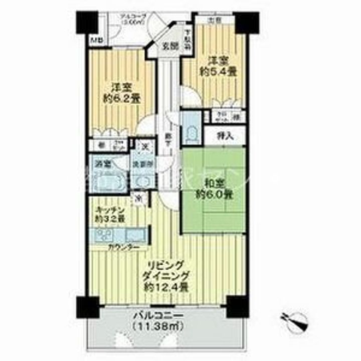 サーパス不動前の間取り