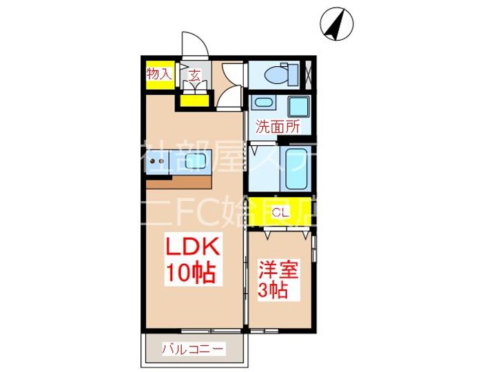 鹿児島県姶良市加治木町木田(アパート)の賃貸物件の間取り