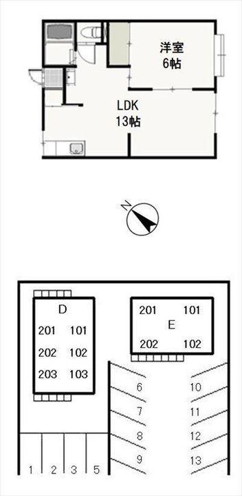 メゾングリンピアDの間取り