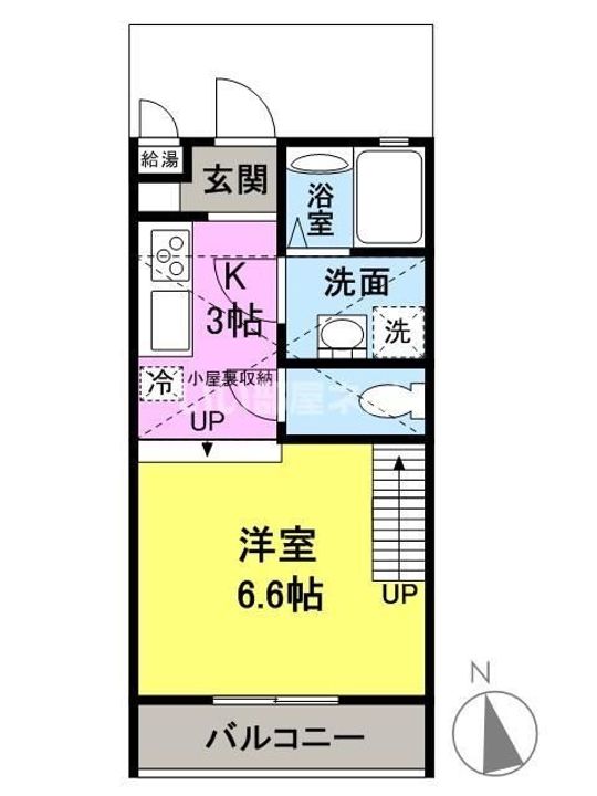 群馬県高崎市江木町(アパート)の賃貸物件の間取り