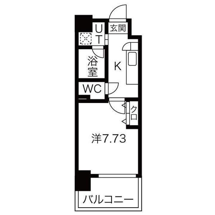 愛知県名古屋市名東区望が丘の賃貸マンションの間取り