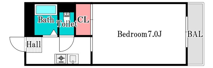 岡山県岡山市北区南方5(マンション)の賃貸物件の間取り