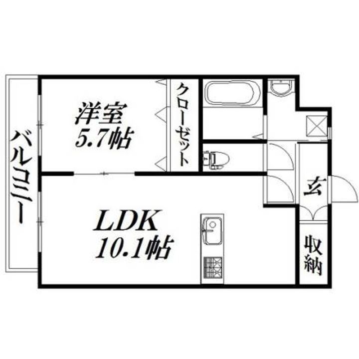 静岡県浜松市中央区小豆餅1(マンション)の賃貸物件の間取り