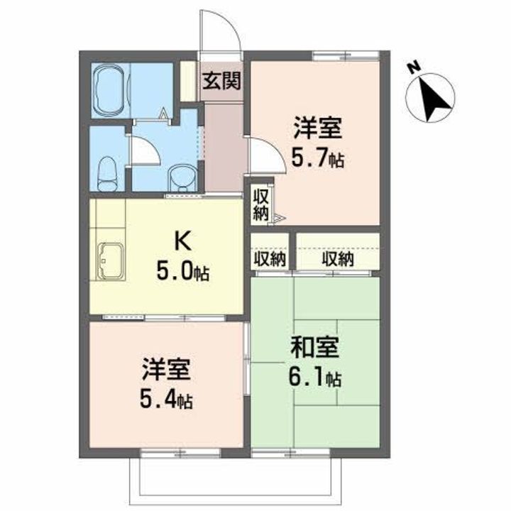 リバーサイド Aの間取り