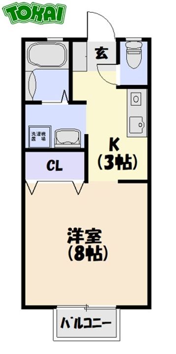 リバーハイム川井町の間取り