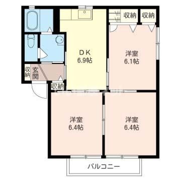 グランヴェール Bの間取り