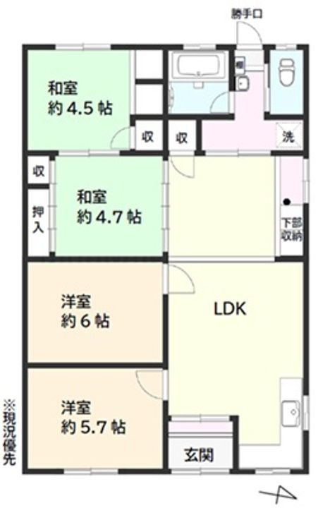 大阪府大阪市都島区御幸町2(一戸建)の賃貸物件の間取り