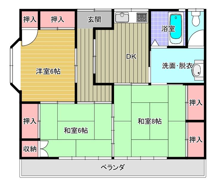 ニューライフ角田の間取り