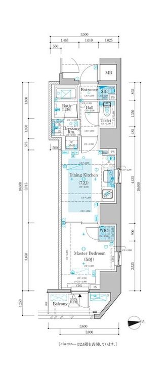 サンウッドフラッツ新宿四谷三丁目の間取り